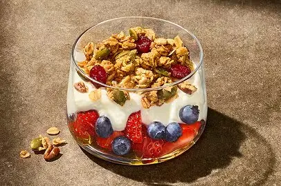 Greek Yogurt with Mixed Berries Parfait